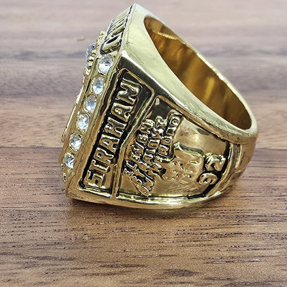 New York Giants Championship Ring Sz 11‎ Superbowl 07 - 08 Gold Strahan